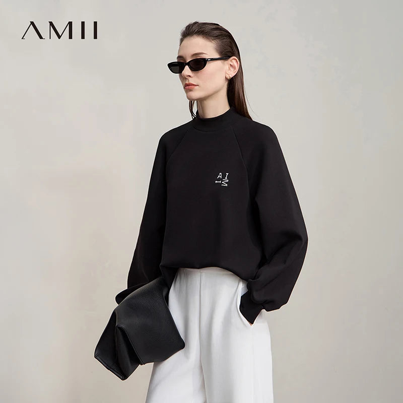 អាវ យឺត នារី AMII ឆ្នាំ ២០២៥ រដូវស្លឹកឈើជ្រុះថ្មី អាវប៉ាក់ដៃវែងសម្រាប់នារី ប៉ាក់បានច្រើនមុខងារ 12523147
