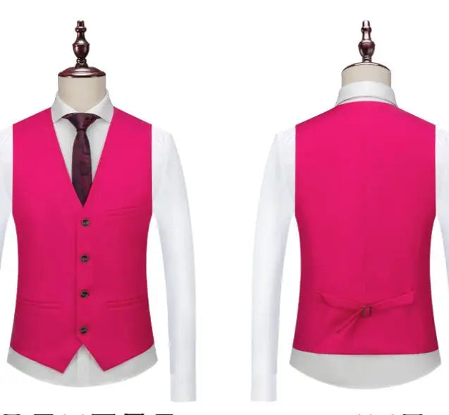 Asian Size Men's Sleeveless Vest, Single-breasted V-neck Vests Jacket, 26 Colors Can Choose From Waistcoat.