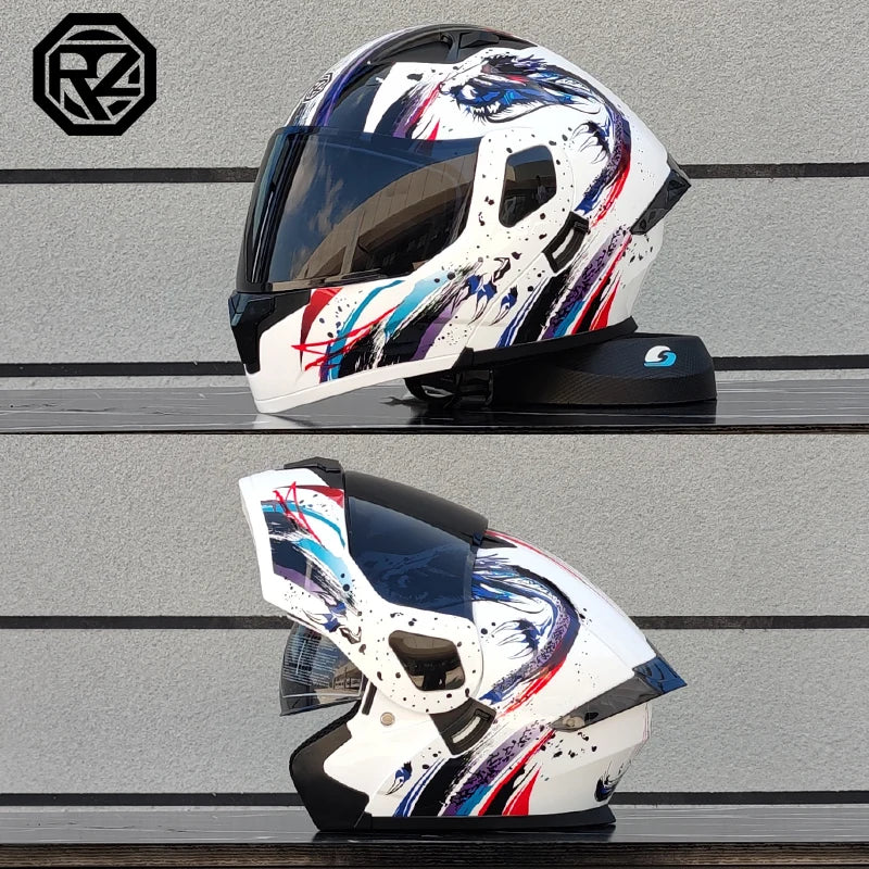 High Quality ORZ Motorcycle Full Face Helmet Four Seasons Motocross Racing Modular Flip Up Casco Moto Men Women Off Road Helmet