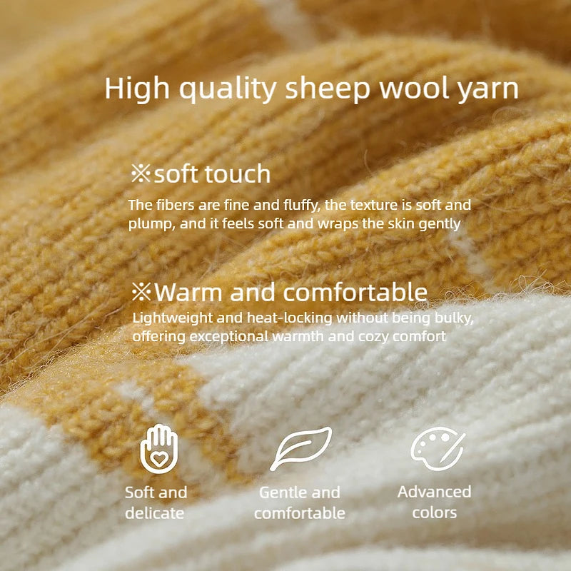 AMII Cardigan For Women 2026 Winter New Commuter V-neck Long Sleeve Women's Sweater Wool Cardigan Loose Knit Top Female 12554047