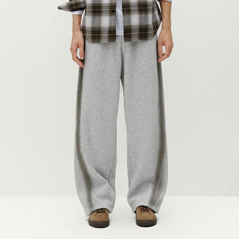 Semir Men Pants Fleece Lined Loose Fit Straight Leg Retro Style 2026 Winter Comfort Fit Everyday Style Full Length