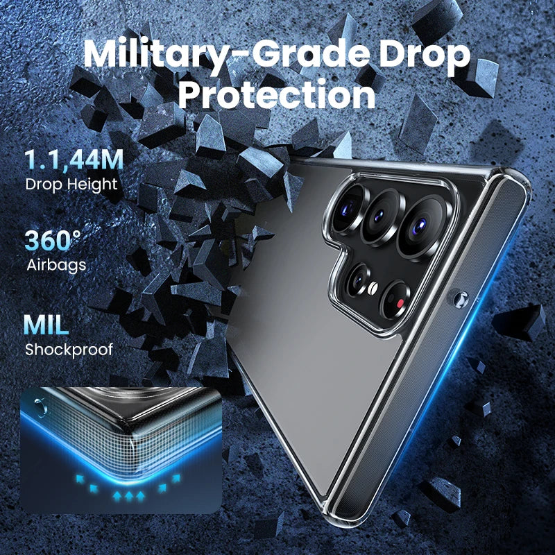 UGREEN Clear Case For Samsung Galaxy S23 Ultra S24 Ultra Plus Shockproof Crystal Transparent Case Cover Protective Soft Case