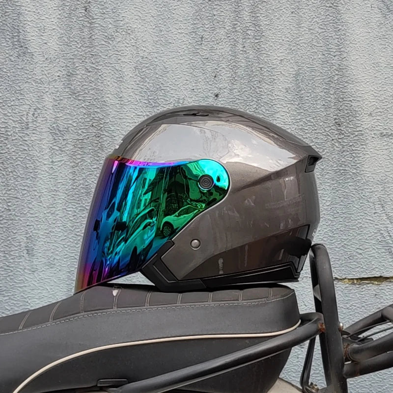 JIEKAI-512 high-quality electric motorcycle helmet with semi covered dual lens Casco para Motos for couples Capacetes de Moto