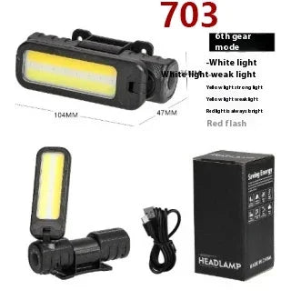 ចង្កៀងមុខ LED អាចសាកបាន ចង្កៀងមុខភ្លឺខ្លាំង មាន 6 របៀប ចង្កៀងមុខការពារទឹក ពិលសម្រាប់បោះតង់