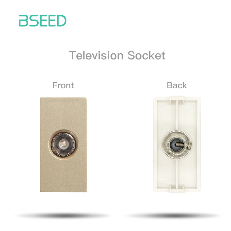 BSEED Wall Socket Internet Cat6 Parts Plastic Frame USB Type-C Charge Port TV HDMI Interface DIY Function Part Free Combination