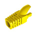 ZoeRax 100pcs Cat5E CAT6 RJ45 Ethernet Network Cable Strain Relief Boots Cable Connector Plug Cover Yellow CHINA
