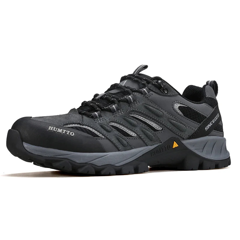 HUMTTO Non-slip Hiking Shoes Men Outdoor Men's Sports Shoes Leather Safety Walking Sneakers Man Breathable Trekking for Boots