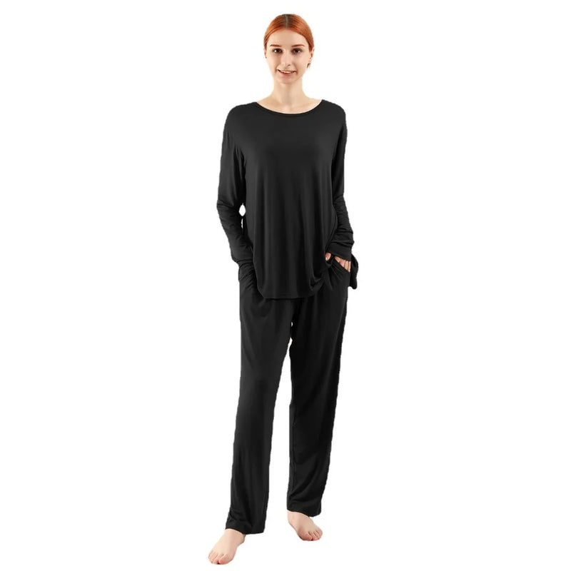 Women’s Loungewear Pajamas 2 Pieces Set for Woman Clothes Soft Lounge Wear 3XL-7XL Large Loungewear Suit Elastic Waist Pants