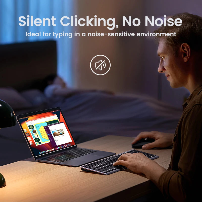 【KR SALE】UGREEN Keyboard Wireless Bluetooth 5.0 2.4G Korean/EN 99 Keycaps For MacBook iPad PC Tablet USB C Rechargeable Key