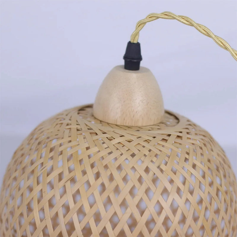 JOYINLED Bamboo Lantern Wall Lamp Natural Rattan E27 Chandeliers Room Decor Lampshades Wall Light Fixtures Home Decoration