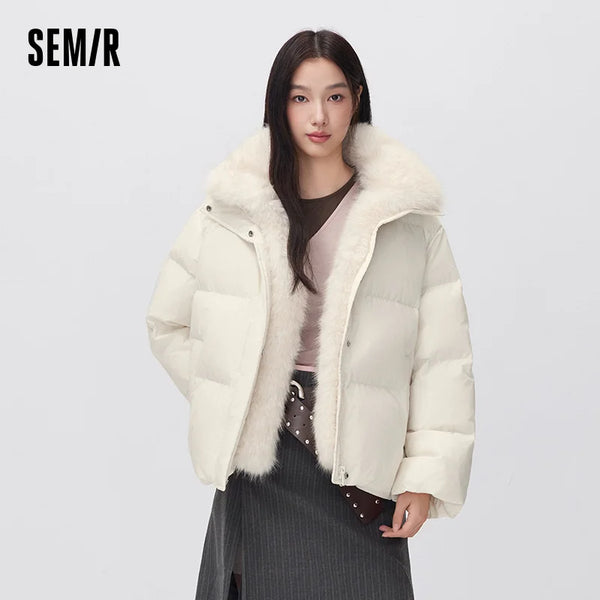 អាវក្រៅ Semir សម្រាប់នារី កអាវអាចដោះចេញបាន ៩០ ភាគរយ ការពារទឹក ការពារខ្យល់ ងាយស្រួលពាក់ក្រៅផ្ទះ ថ្មីឆ្នាំ ២០២៦