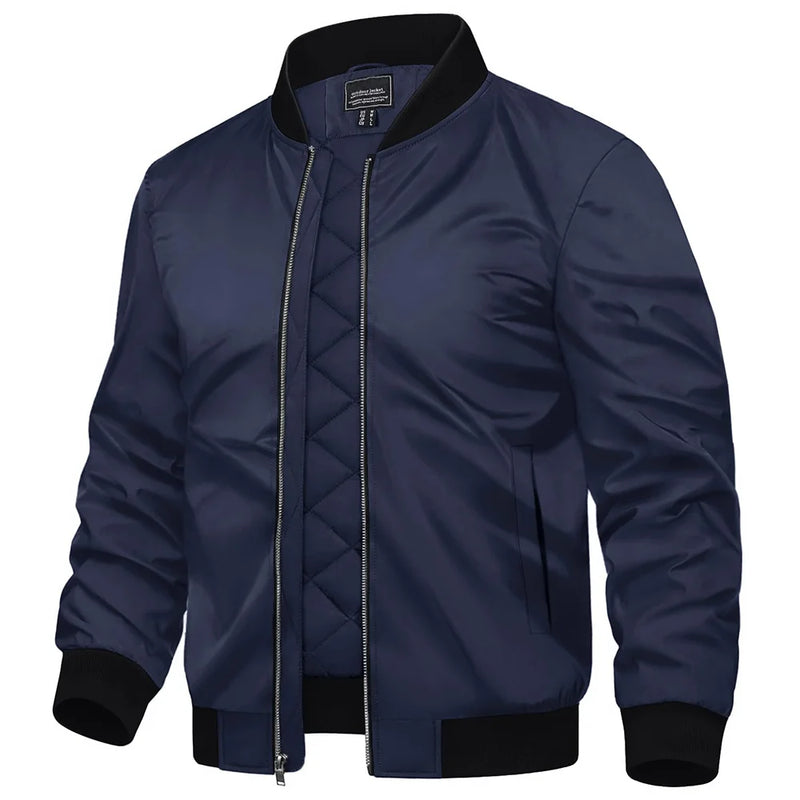 TACVASEN Winter Bike Jackets Mens Padding Thick Warm Pilot Jacket Outdoor Windproof Waterproof Hiking Jacket Windbreaker