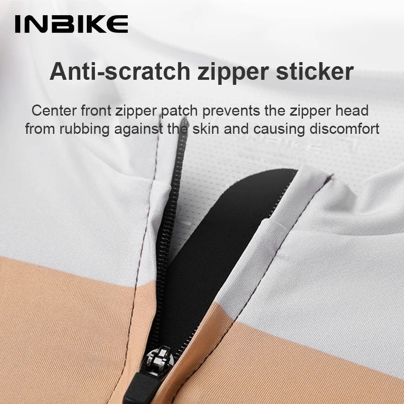 INBIKE Summer Men's Cycling Short Sleeve Bike Biking Clothing Breathable MTB Jersey for Men Breathable Bicycle Shirts Quick Dry