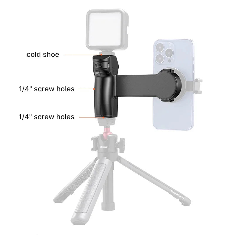 ដៃកាន់ Selfie ប៊្លូធូស Ulanzi O-LOCK សម្រាប់ iPhone 14 13 12 ស៊េរីស្មាតហ្វូន Android ប្រព័ន្ធបញ្ចេញរហ័ស