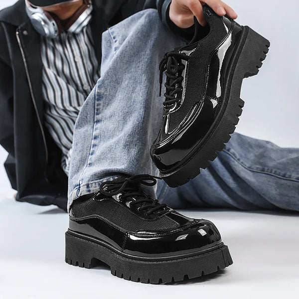 Business Leather Shoes Four Seasons Men's Casual Dress Shoes Soft Sole Safety Shoes Plus Size Fashion Leather Shoes Working Shoe