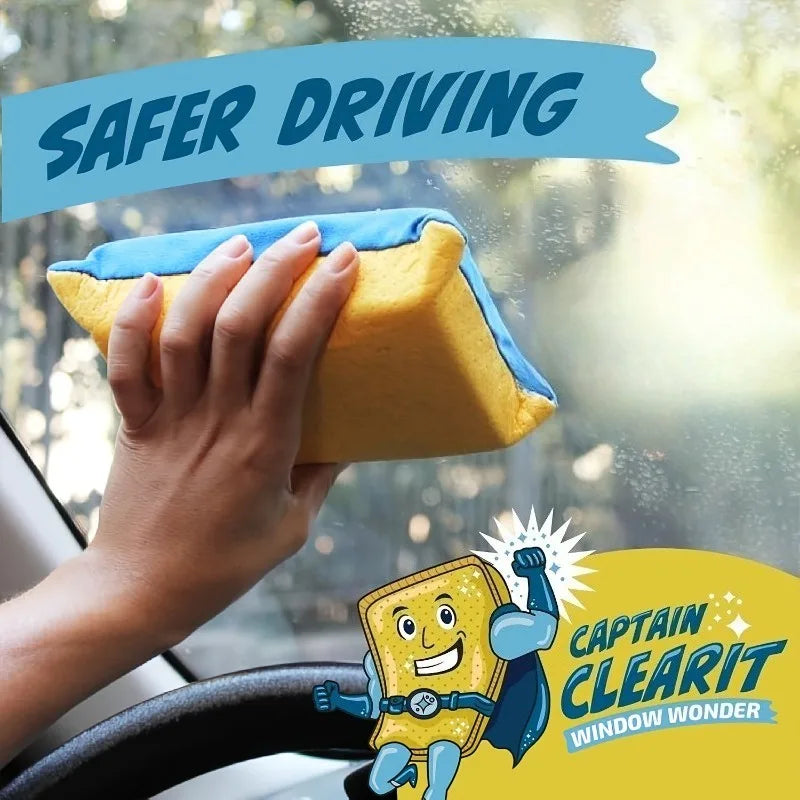 1/2pcs Microfiber fiber car window sponge wipe, super absorbent, suitable for car window glass and mirrors Car cleaning tools
