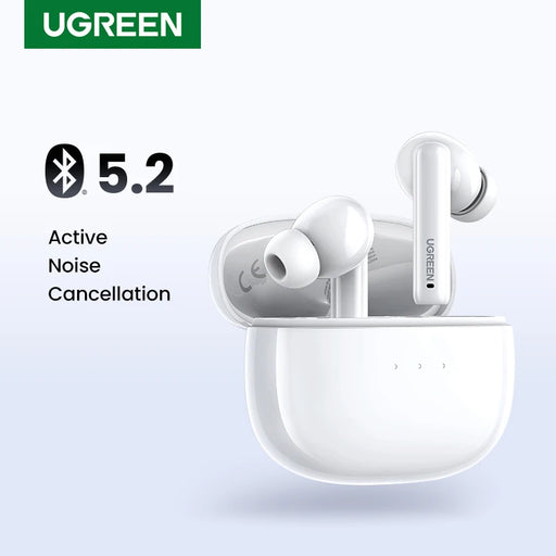 UGREEN Wireless Earbuds TWS Active Noise Cancelling, Bluetooth 5.2 Earphones, ANC Wireless Earbuds Transparency Mode, 24 hours