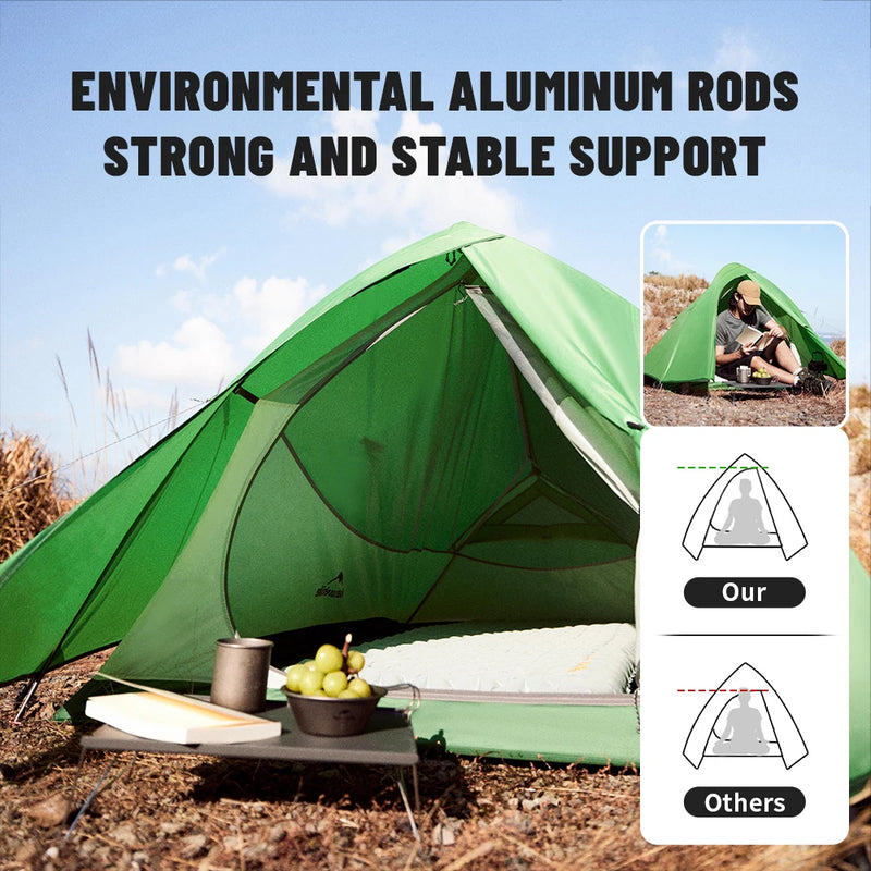 Naturehike New Cloud Up Base Camping Tent 1 2 3Person Lightweight Waterproof Backpacking Tent Outdoor Cycling Hiking Travel Tent