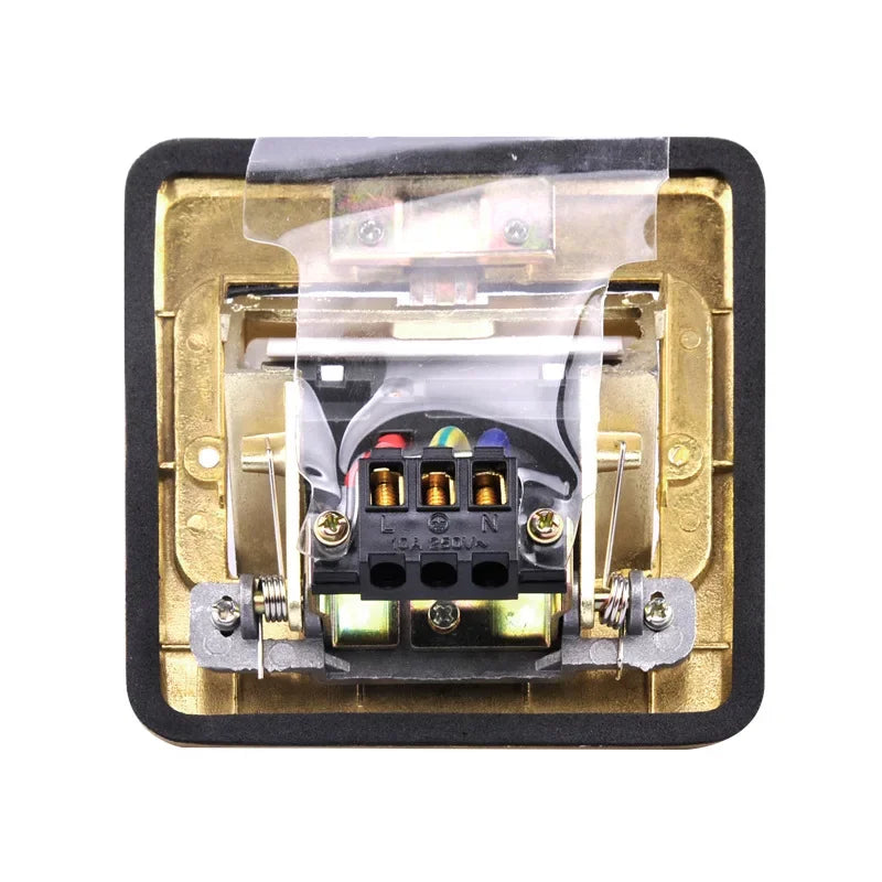 All copper and gold slow pop-up floor socket 16A Russian and Spanish international universal power socket, desktop socket