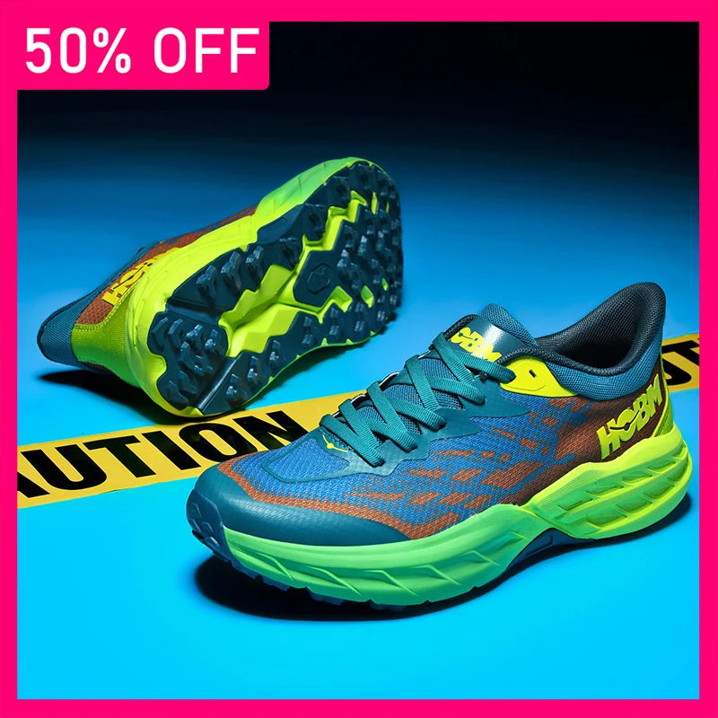 Mens Running Shoes 2026 New Color Blocked Mesh Anti Slip Wear Resistant Mens Hiking Lightweight Lace Up Sports Training Shoes