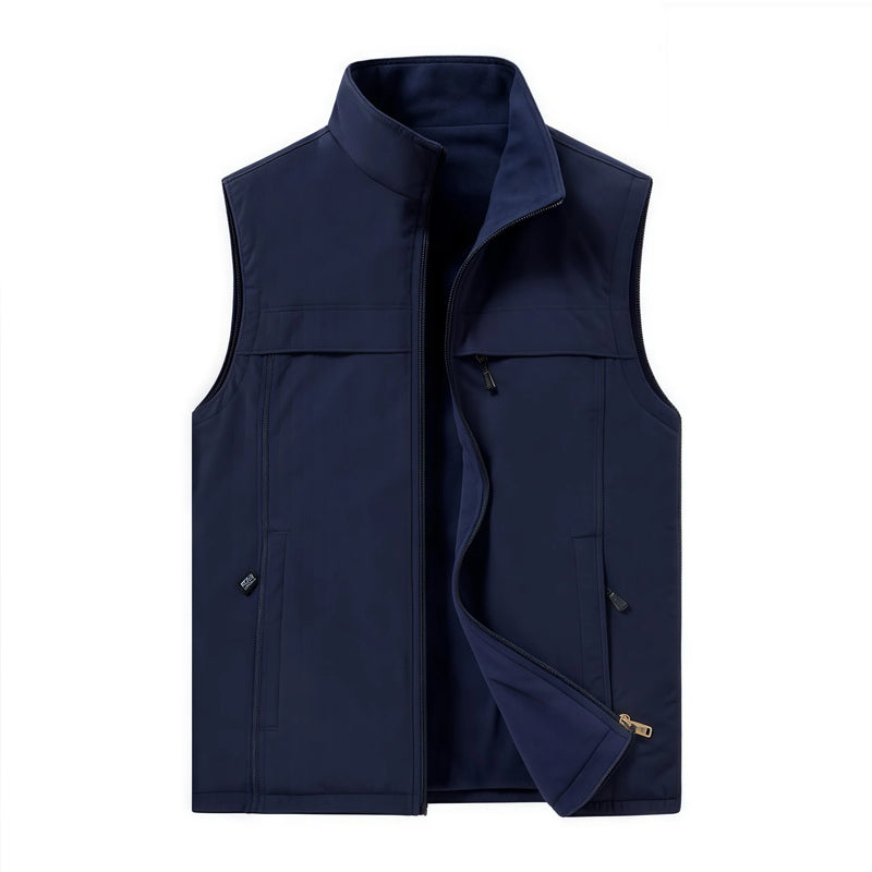 2026 Autumn winter Warm Thickened fleece double-sided  vest Men's Vest Jacket  Outerwear slim fit Jacket Casual Style