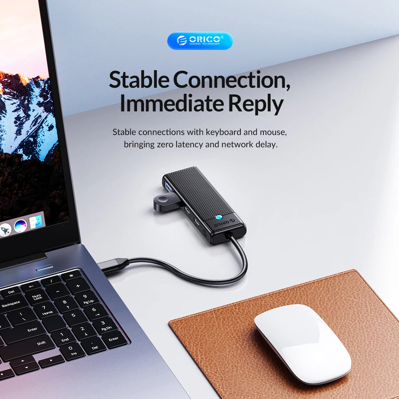 ORICO USB 3.0 Hub USB Adapter Port Extender SD/TF Card Reader PD100w Charging Port Compatible With PC Laptop 5Gbps hub