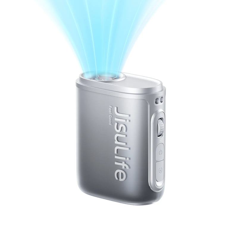 JISULIFE Portable Neck Fan 4500mAh Battery with 100 Wind Speed Wearable Waist Fan with LED Display Ultra-Lightweight Fashion fan