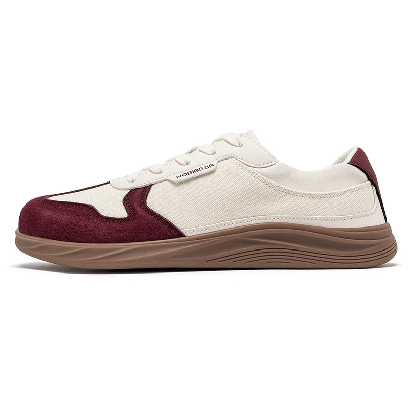 HOBIBEAR Men Women Wide Toe Box Shoes | Minimalist Artificial Leather Canvas Sneakers Lightweight Casual Lace Up Walking Shoe