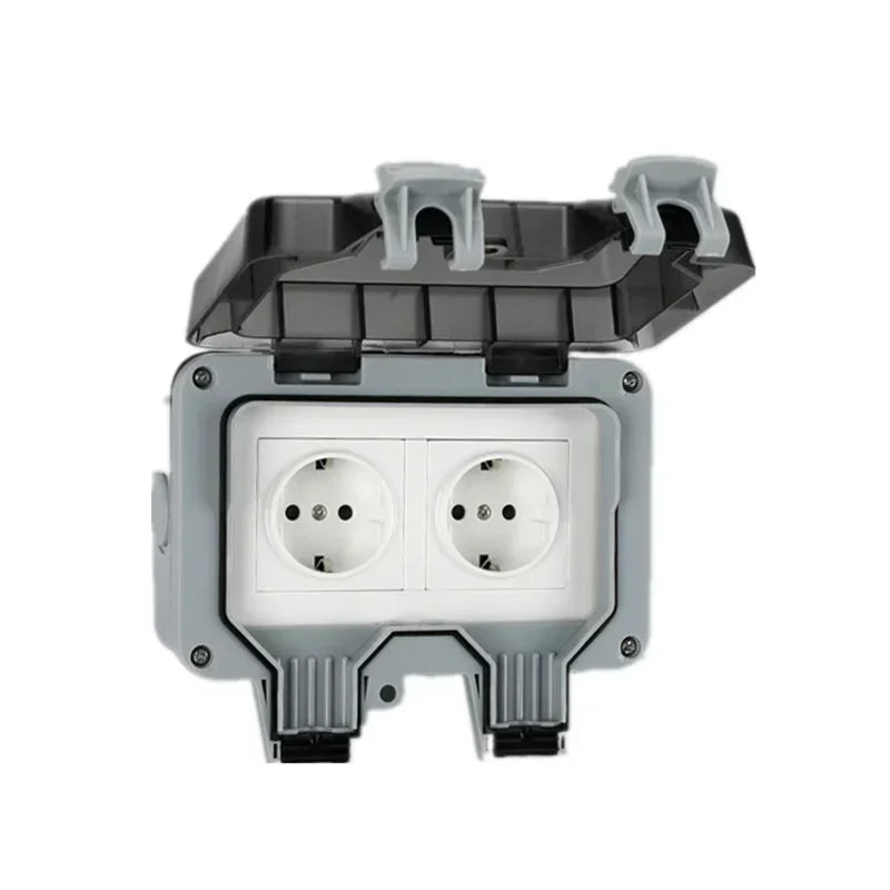 IP66 rainproof charging EU socket rainproof splashproof outdoor international universal power socket,South Africa 15A socket
