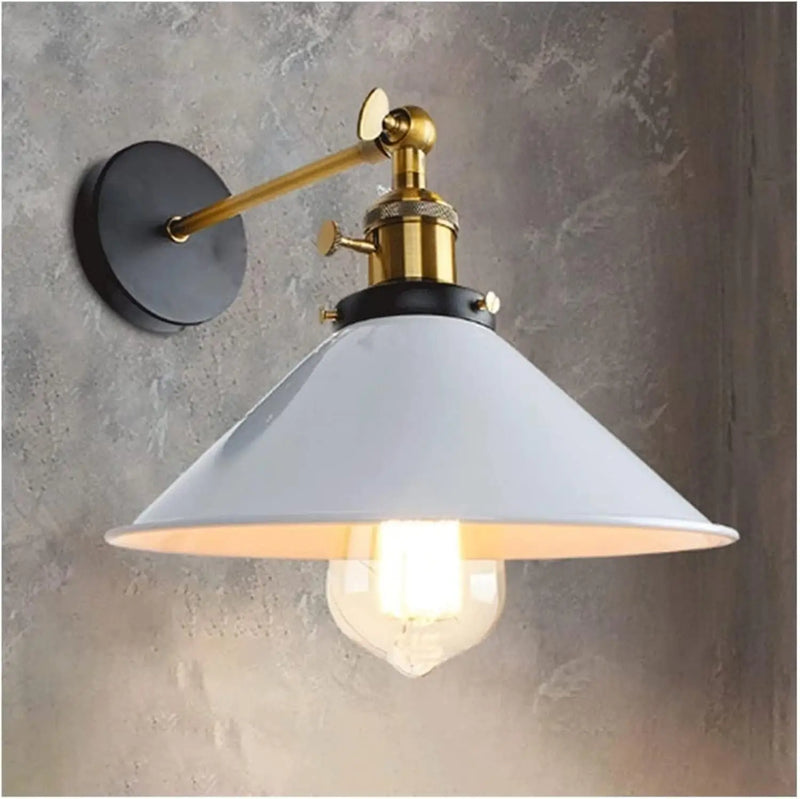 JOYINLED Vintage Industrial Metal Wall Sconce Lighting 180 Degree Adjustable Wall Light Rustic Antique Gooseneck Wall Lamp E27
