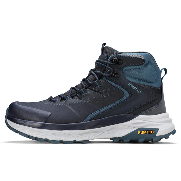 HUMTTO Genuine Leather Hiking Shoe for Men Breathable Outdoor Men's Sports Shoes Non-slip Winter Sneakers Black Trekking Boots
