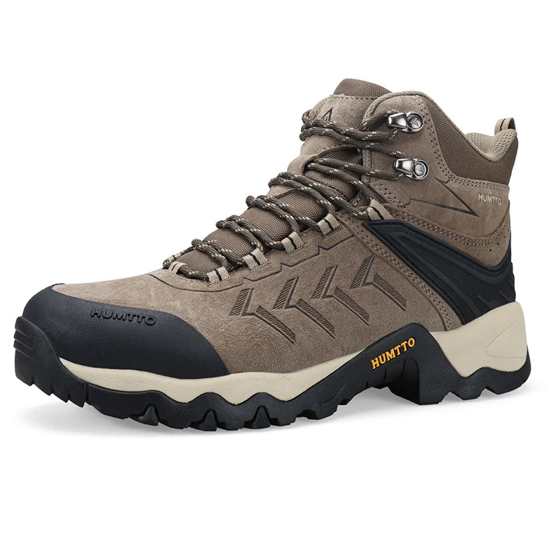HUMTTO Genuine Leather Hiking Shoes Man Luxury Designer Trekking Boots for Men Breathable Non-slip Outdoor Winter Men's Sneakers
