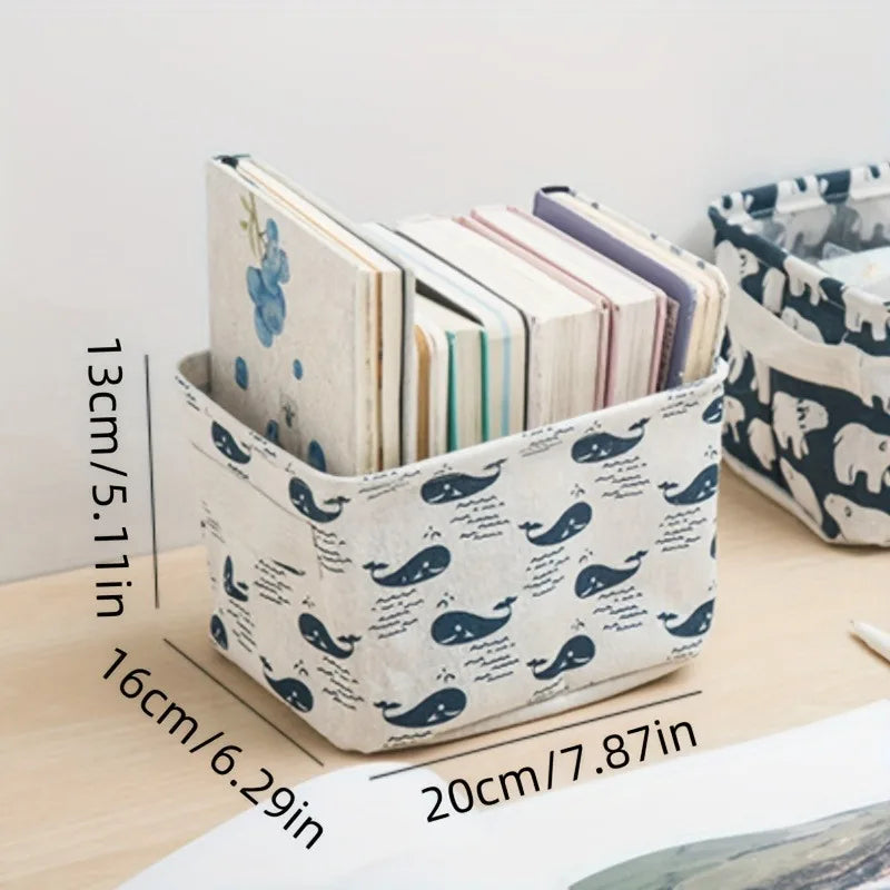 1pc Folding Storage Basket,Desktop Organizer,Storage Container,Shelf Baskets,Miscellaneous Items Organizing Box.storage bags
