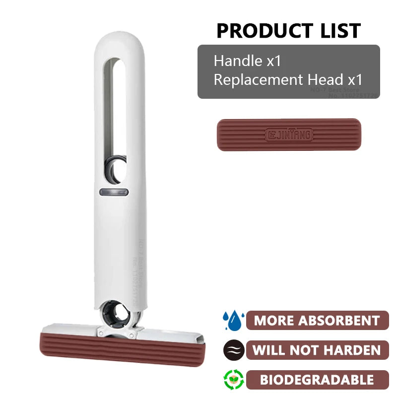iLMH Mini Mop ជូតសម្អាតដោយខ្លួនឯង ងាយស្រួលបត់ និងសម្អាតក្នុងគ្រួសារ មិនចាំបាច់លាងដៃ ជូតសម្អាតបានស្អាតល្អ ស្រូបយកទឹកបានល្អ ងាយស្រួលជូត ...