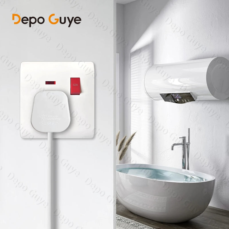 86 Type UK Standard 32A Kitchen Water Heater Electric Switch Socket Home Appliance Air conditioning Socket With Switch Control