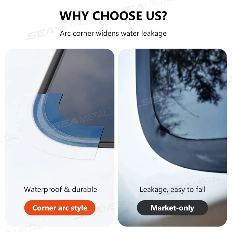 SEAMETAL 3/6M Universal Car Sunroof Edge Waterproof Sealing Strip High Temperature Resistant Sunroof Seals Kit Noise Insulation