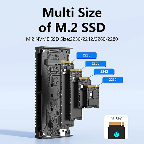 ស្រោមខាងក្រៅអាលុយមីញ៉ូម Blueendless 40Gbps NVMe SSD USB4.0 PCIe3.0x4 M.2 PCIe SSD ឆបគ្នាជាមួយ Thunderbolt 3/4