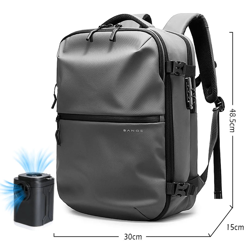 BANGE Anti-Theft Men Travel Backpack Vacuum Compression 15.6 inch Laptop Backpack For Business School Bag Pack Hiking Backpacks