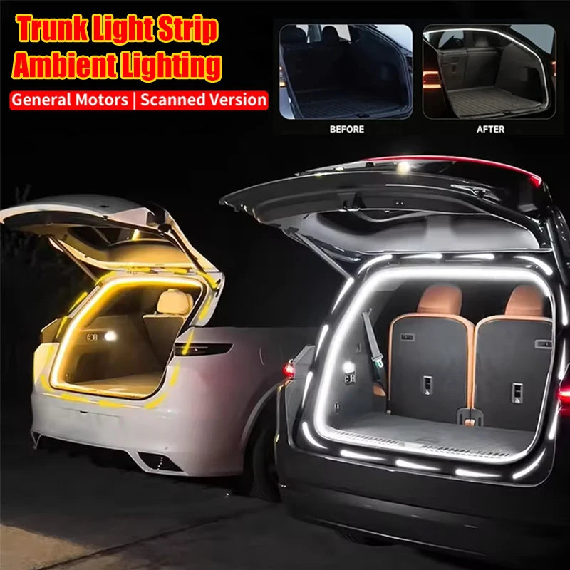 បន្ទះភ្លើង LED ហូរតាមប្រម៉ោយរថយន្ត ថាមវន្ត បើកចំហរប្រម៉ោយ ស្កេនភ្លើង ចង្កៀងបរិយាកាសការពារទឹក គ្រឿងបន្ថែមសម្រាប់ការតុបតែងប្រម៉ោយរថយន្ត SUV
