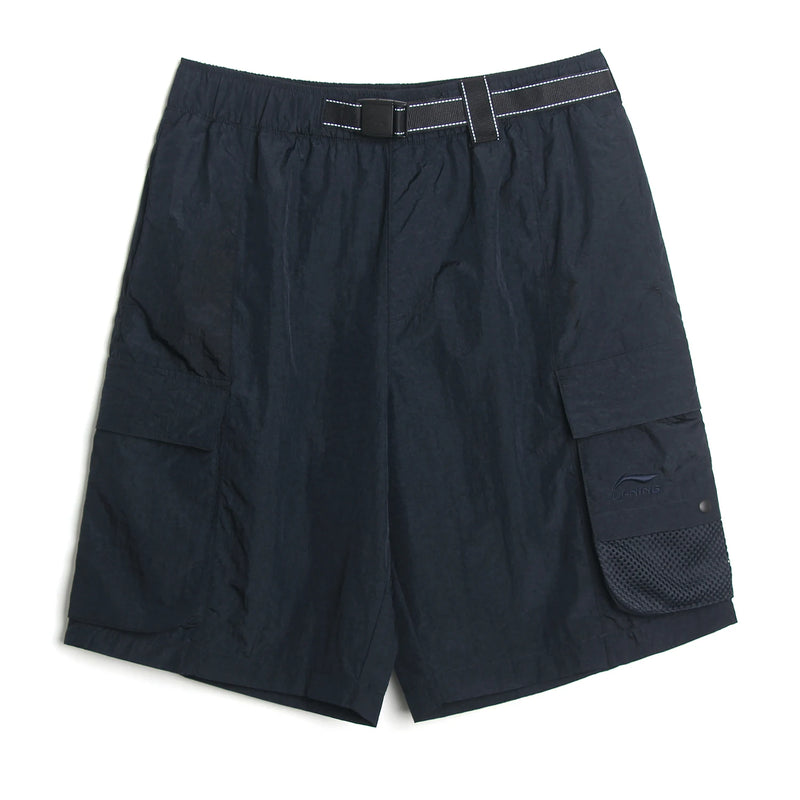 ខោខ្លីបុរស Li-Ning រចនាបថកីឡា ទំហំធម្មតា ធ្វើពីប៉ូលីអាមីត 100% មានផាសុកភាព និងខ្យល់ចេញចូលបានល្អ AKSV939