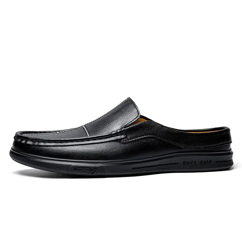 Italian Designer Half Shoes for Men Mules Loafers Mens Slip-ons Backless Flats Indoor Outdoor Comfortable Big SIze 49 50 51