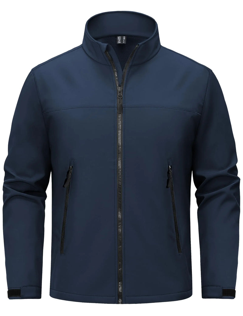 TACVASEN Men's Winter Lightweight Fleece Lined Tactical Softshell Jacket Waterproof Breathable Warm Outdoor Hiking Windbreaker
