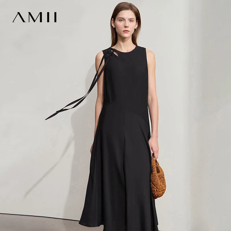 រ៉ូប Amii Minimalist សម្រាប់នារី រដូវក្តៅ ឆ្នាំ២០២៥ រ៉ូបការិយាល័យថ្មី រចនាបទសាមញ្ញ ដៃវែង រំយោល ងាយស្រួលពាក់ 12542120