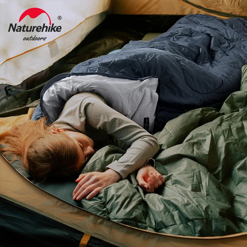 Naturehike Y150 Sleeping Bag 3 Seasons Waterproof Ultralight Envelope Sleeping Bags with Hood for Adults Camping Hiking Outdoor