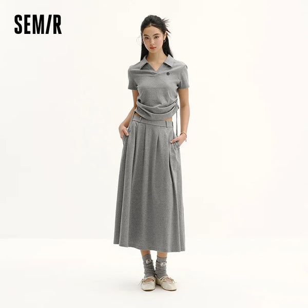 ឈុតសំពត់ឆ័ត្រសម្រាប់នារី Semir ពីរដុំ រដូវក្តៅ ឆ្នាំ២០២៦ សម្រាប់ធ្វើដំណើរប្រចាំថ្ងៃ រចនាបថសមឥតខ្ចោះ