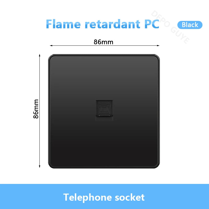 Universal Black USB Type-C 18W Smart Fast Charging Socket Double 5-pin Power Plug,UK  Electrical Internationa Wall Light Switch