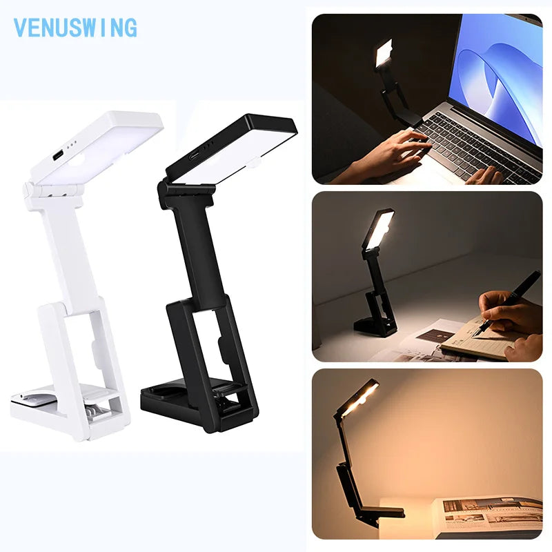 ចង្កៀងបត់ចល័ត LED ភ្លើងសៀវភៅ Clip Stand ប្រើបានពីរយ៉ាង ភ្លើងពេលយប់ ការគ្រប់គ្រងពន្លឺប៉ះសម្រាប់ការធ្វើដំណើរ ការអាននៅផ្ទះ