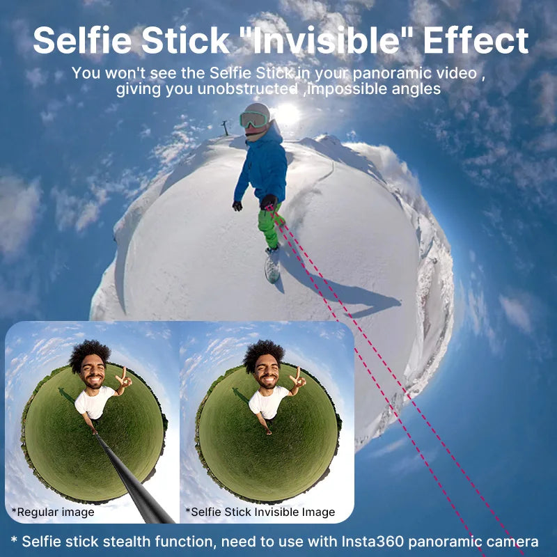 ដំបង Selfie មើលមិនឃើញ Ulanzi MT-57 MT-58 Insta360 80/120CM អាចពង្រីកបាន ដំបងជាសកលសម្រាប់ GoPro Insta360 X4 X3 X2 GO 2