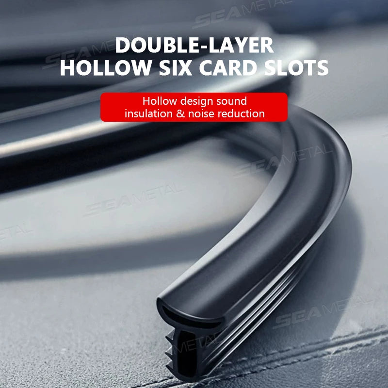 SEAMETAL 160CM Car Dashboard Seal Strip Upgrade Double Sided Car Sticker Rubber Seals Better Sound Insulation for Car Accessorie