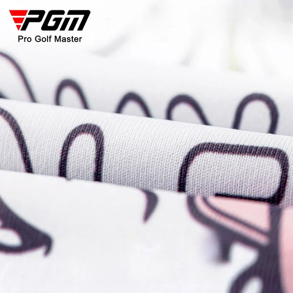 PGM Men Golf Trainning T Shirts with Digital Printing, Summer Quick Drying Short Sleeved Polo Shirt Top YF805